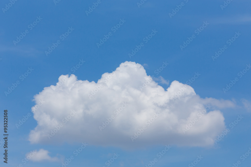 single white cloud on clear blue sky background single white cloud on clear blue sky background