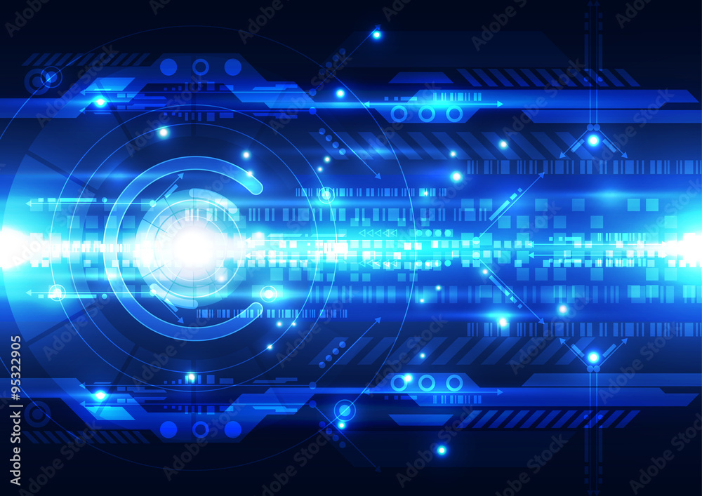 Abstract futuristic digital technology background. Illustration Vector