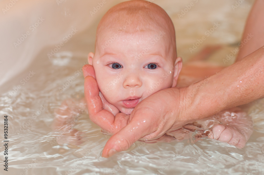 A Baby Learning to Dive in a Bath Tub A Baby Learning to Dive in a Bath Tub