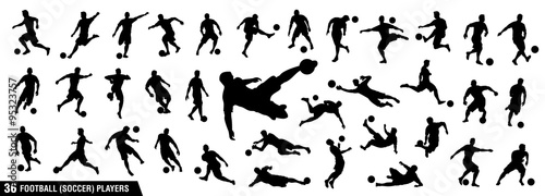 vector set of football (soccer) players 1 © EdNal