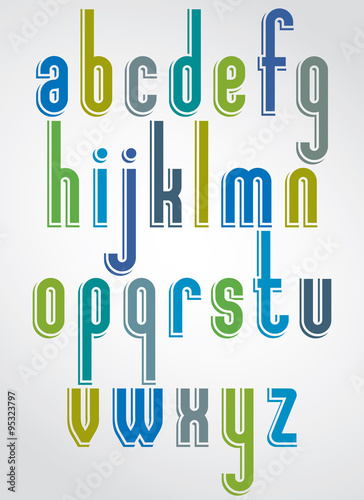 Vector bright font, rounded...
