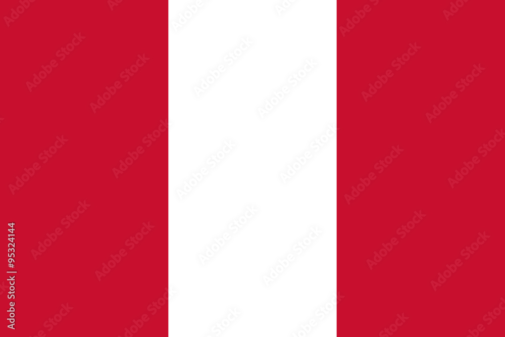 Civil flag of Peru in official colors and proportions Civil flag of Peru in official colors and proportions