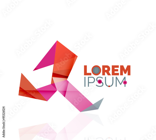 Logo, abstract geometric business icon