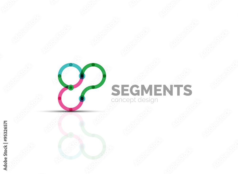 Vector outline minimal abstract geometric logo Vector outline minimal abstract geometric logo