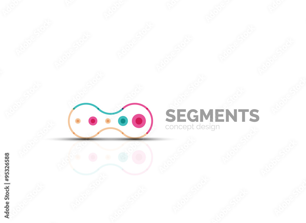 Fototapeta premium Vector outline minimal abstract geometric logo