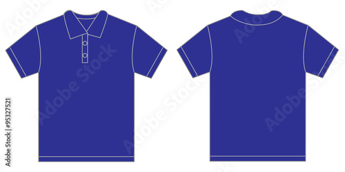 Blue Polo Shirt Design Template For Men