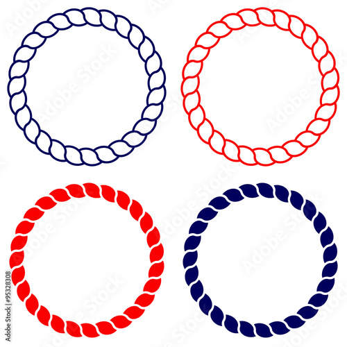 Wallpaper Mural Circle rope vector line art isolated Torontodigital.ca