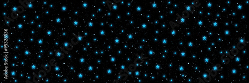 Light Blue Stars on a black background