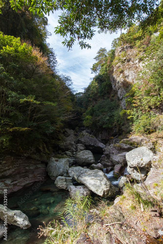 高知県仁淀川町 中津渓谷の風景 高知県仁淀川町 中津渓谷の風景