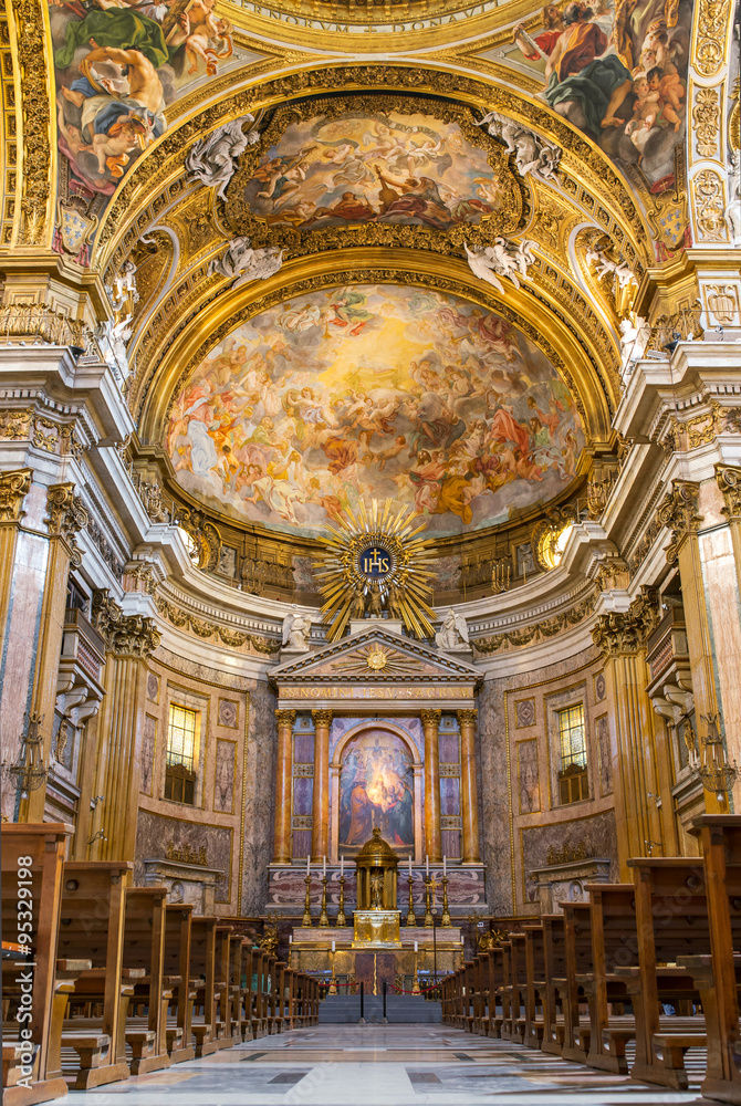 Obraz premium Chorus of Basilica Il Gesu, Rome, Italy