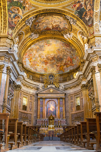 Chorus of Basilica Il Gesu, Rome, Italy photo