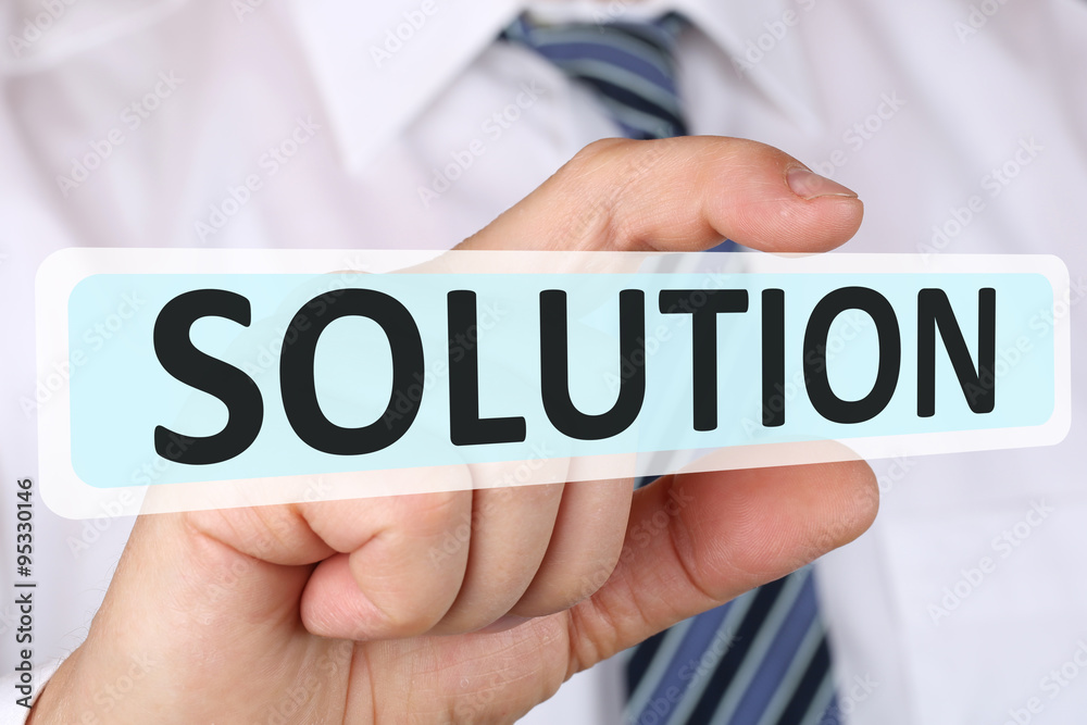 Businessman business concept with solution for problem success Businessman business concept with solution for problem success
