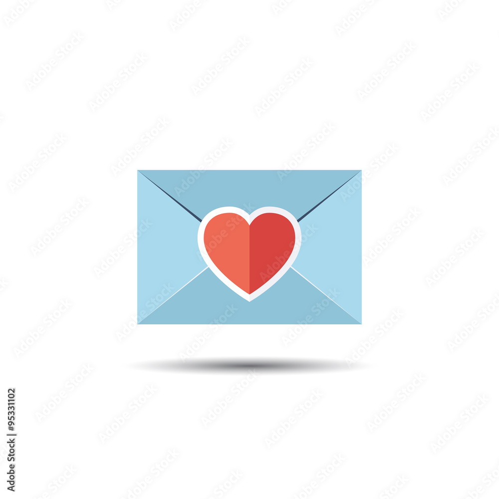 Love Mail Icon. Love Mail Icon.