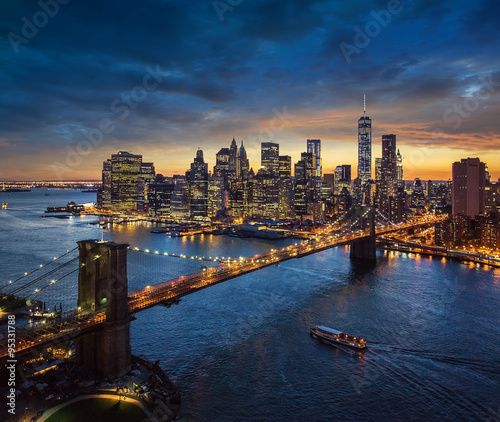 Brooklyn Bridge and Manhattan photo