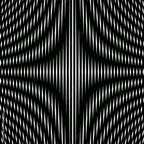 Striped psychedelic background with black and white moire lines