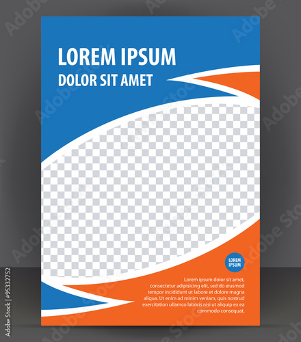 Magazine, flyer, brochure, cover layout design print template