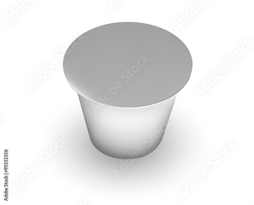 Vector Blank White Foil Food Packaging llustration Isolated Mock Up Template Package Ready For Custom Design