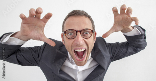 wacky 40s manager having a nervous breakdown playing like monster