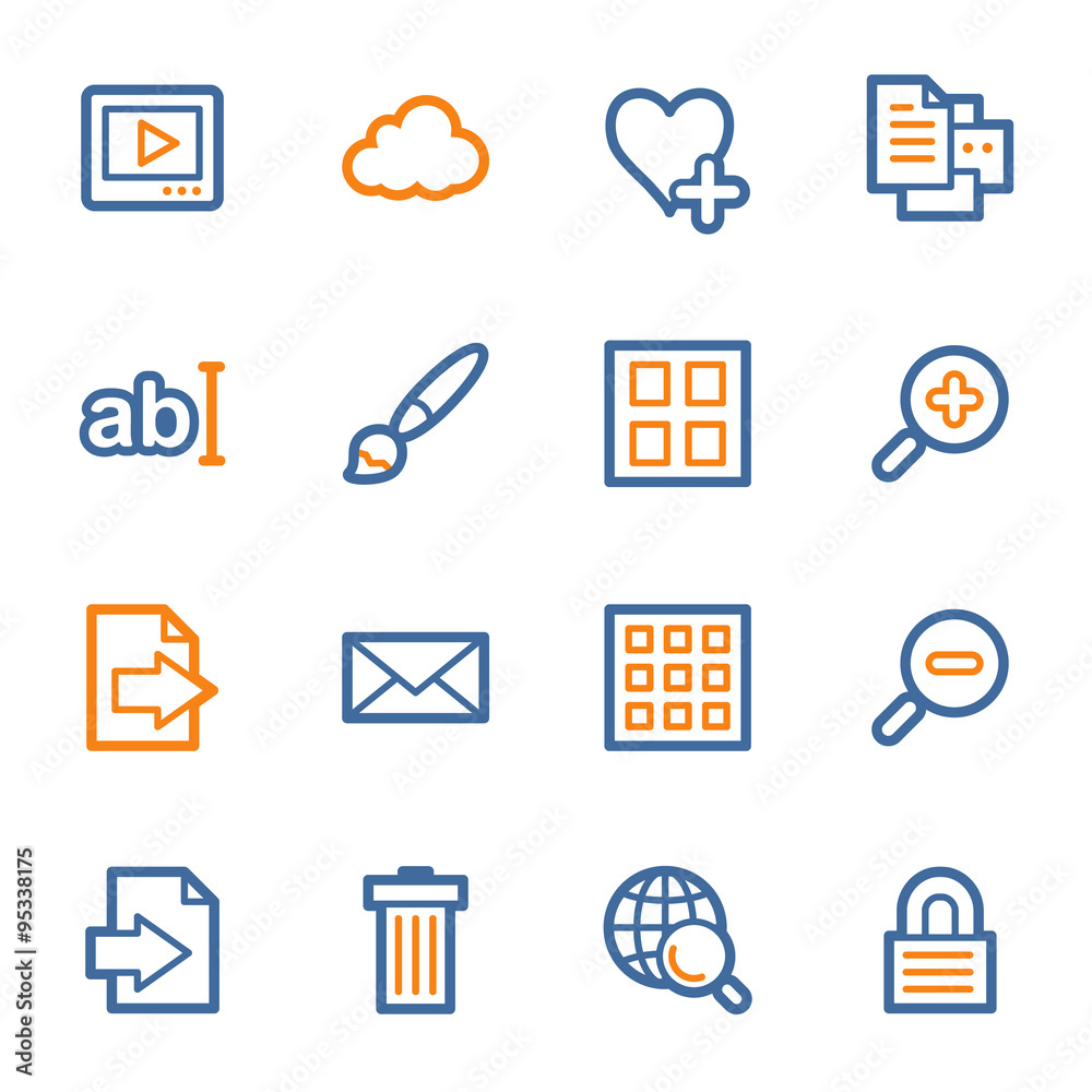 Image viewer web icons set Image viewer web icons set
