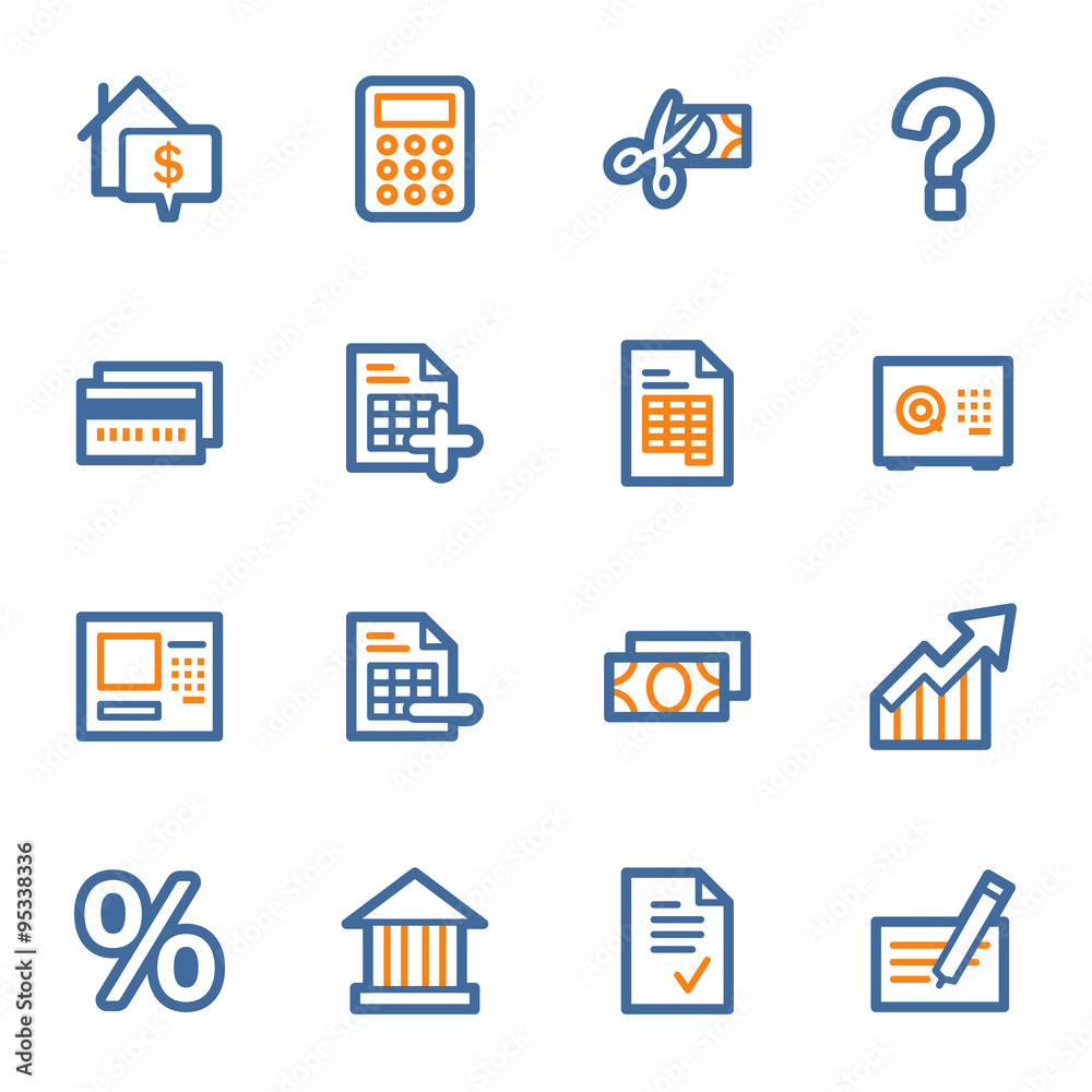 Finance and Banking icons Finance and Banking icons