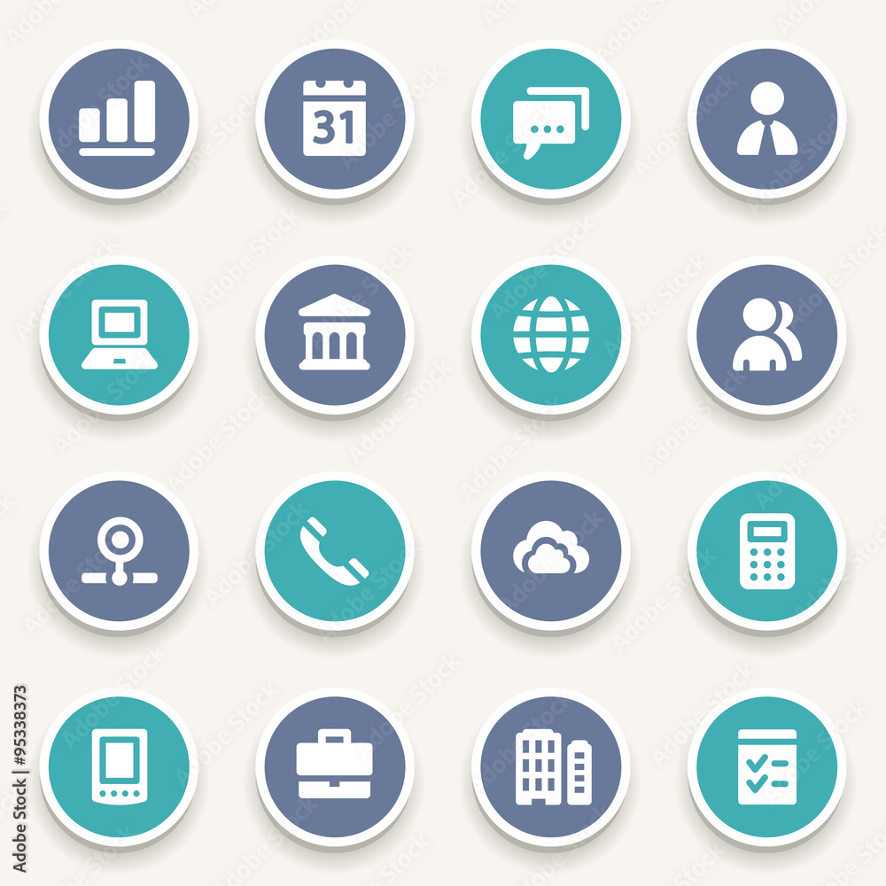 Business web icons set