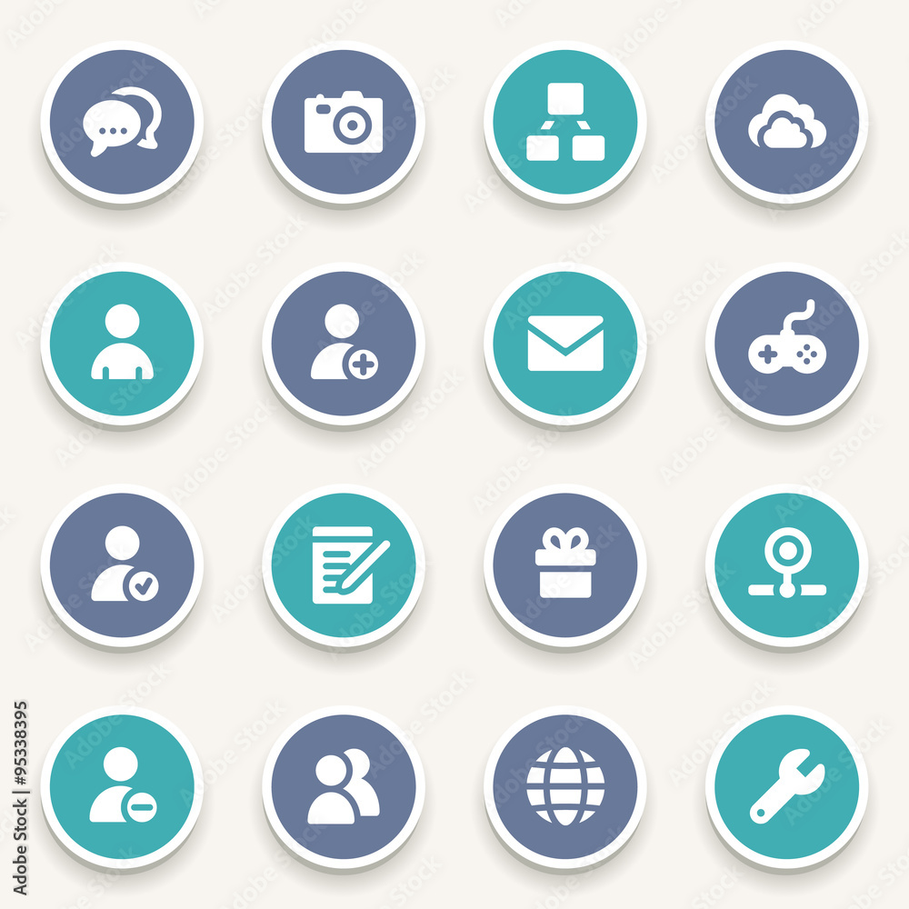 Social media web icons set Social media web icons set