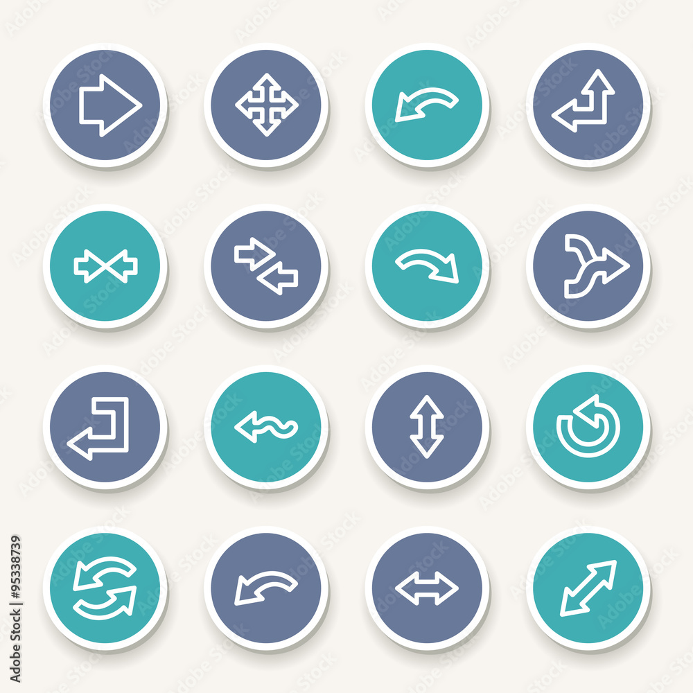 Arrows web icons set Arrows web icons set