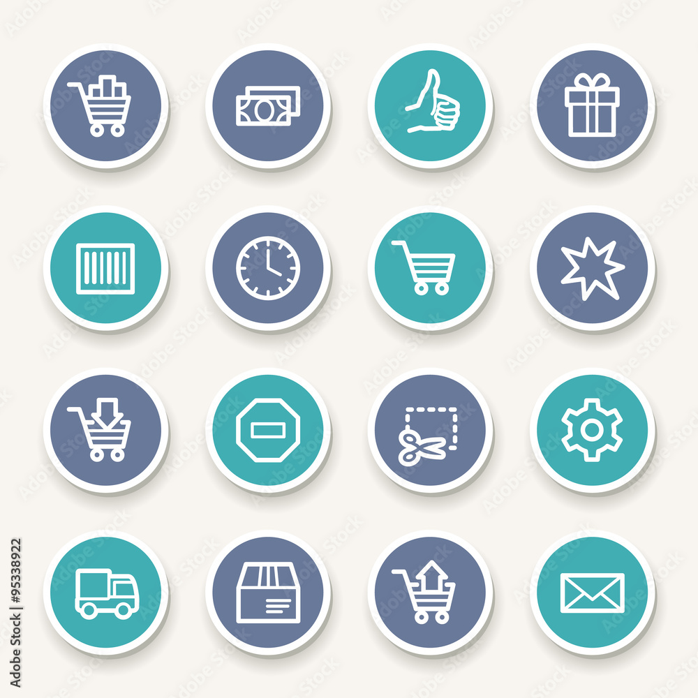 Shopping web icons