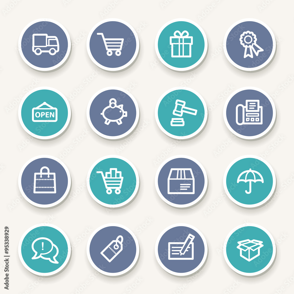 Shopping web icons