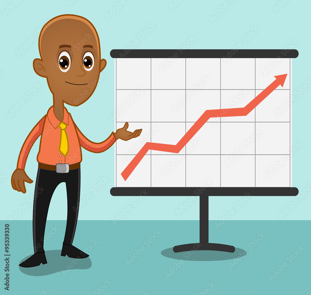 African American Businessman Graph African American Businessman Graph