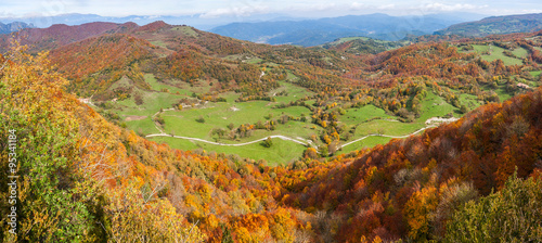 Vall d'en Bas fall landscape in La Garrotxa, Catalonia photo