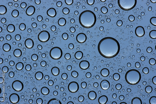  water drops on glass