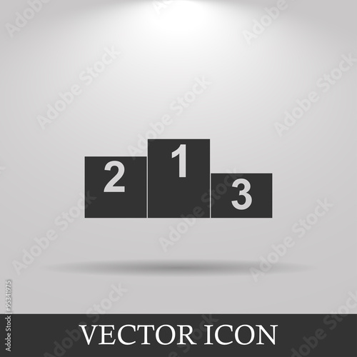 Pedestal. Flat design style eps 10