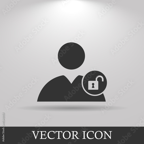 User icon, lock icon