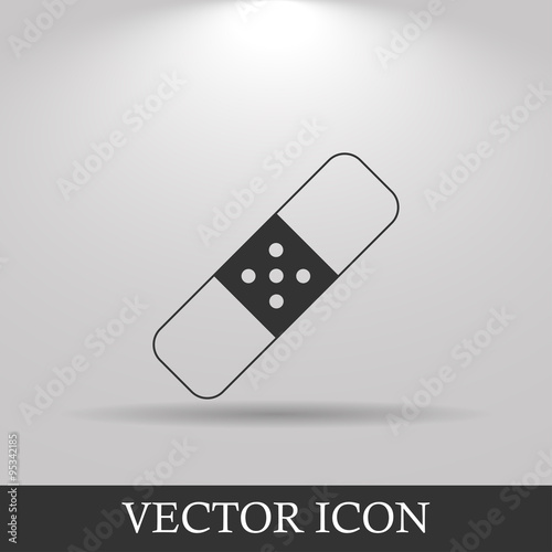 Plaster icon. Flat design style.