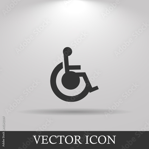 Canvas Print cripple Flat Simple Icon