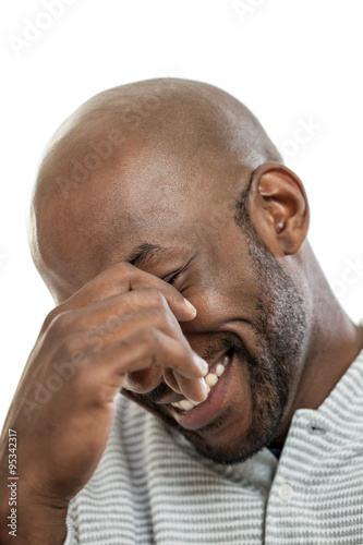 Handsome black man laughing