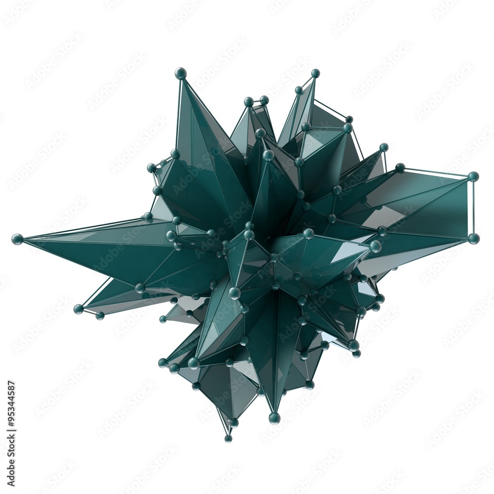 Structure 3d render computer graphics CG. Crystal illustration. One ...