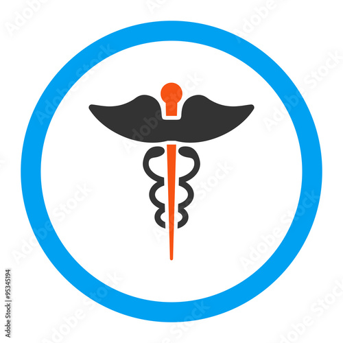 Caduceus Rounded Vector Icon photo