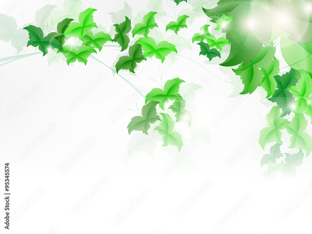 Background with fresh green leaves Background with fresh green leaves