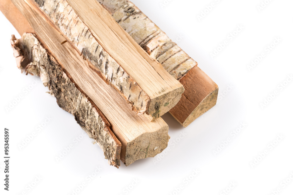 Fototapeta premium Stack of cut logs firewood