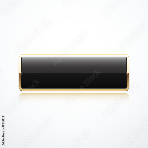 Black and gold button