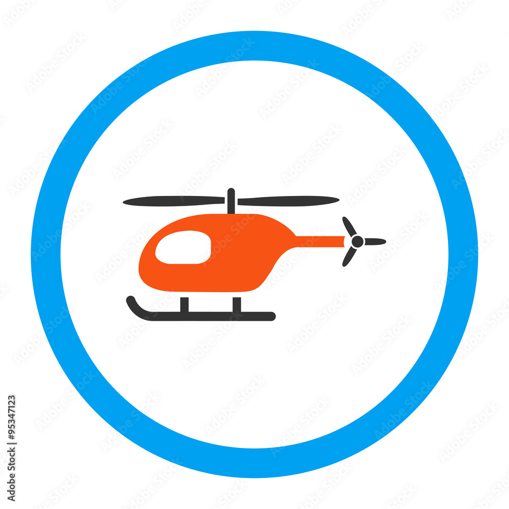 Helicopter Rounded Vector Icon Stock Vector | Adobe Stock