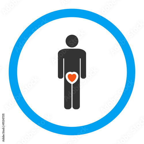 Male Love Rounded Vector Icon