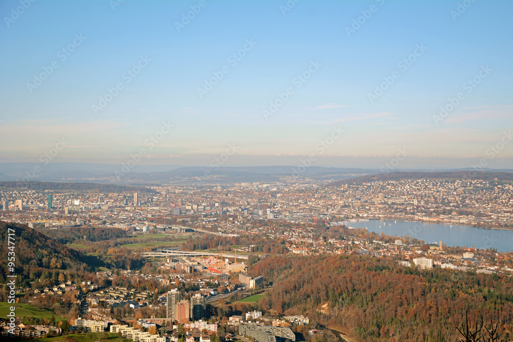 Zürich, Sicht von der Felsenegg