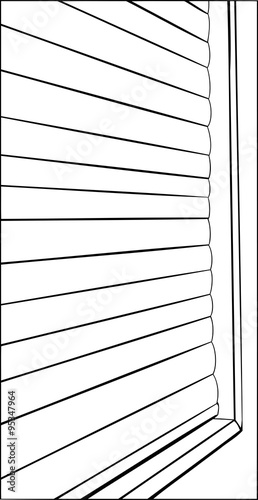 Outline of Closed Window Blinds