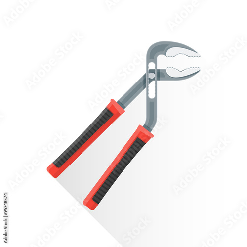 vector flat water pump pliers illustration icon.