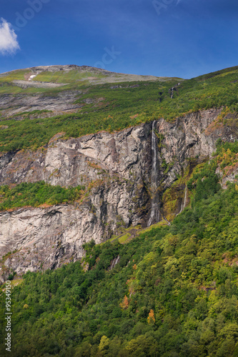 Wasserfall im Geiranger Fjord 