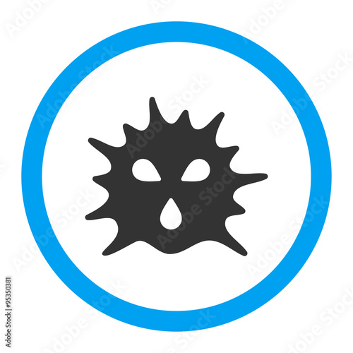 Virus Structure Rounded Vector Icon