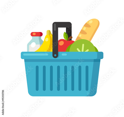 Supermarket basket illustration